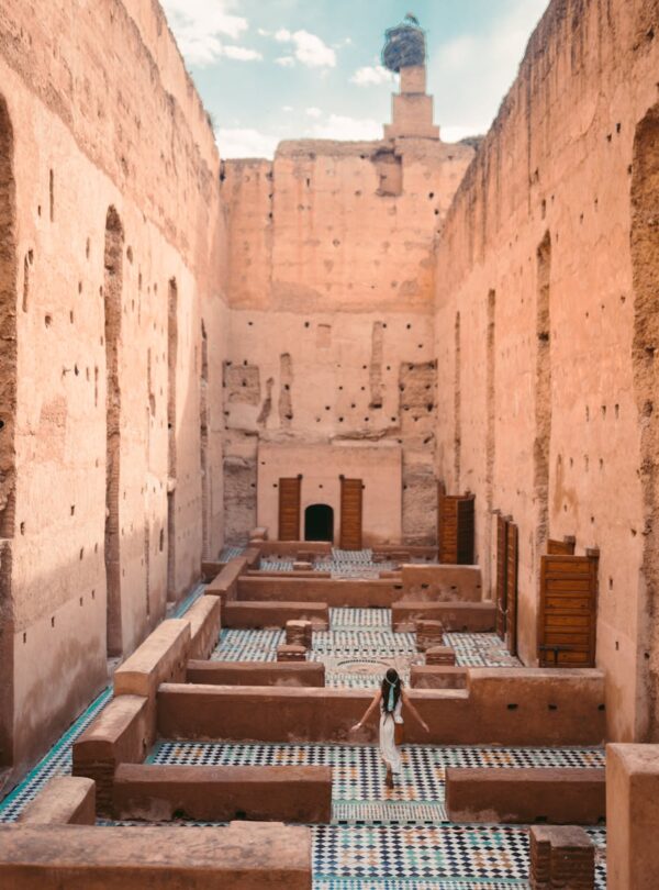 Experience the historic beauty of El Badii Palace in Marrakesh, Morocco travel5 Day Tour Casablanca to Marrakech