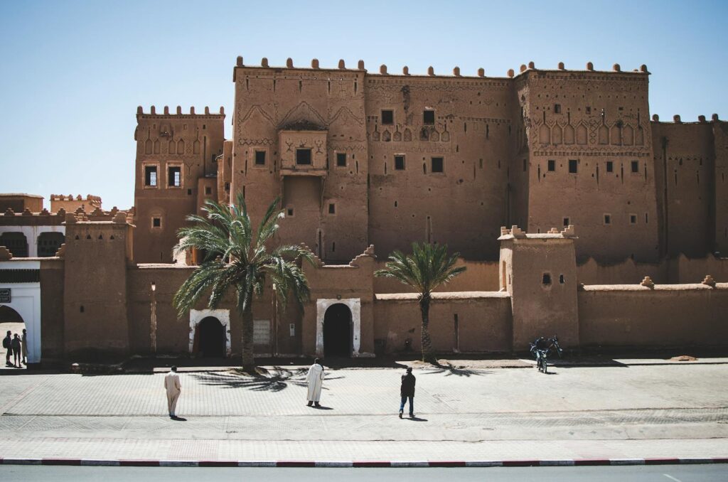 Explore the ancient Kasbah Taourirt, a UNESCO World Heritage site in Ouarzazate, Morocco travel 10 days tour from marrakech